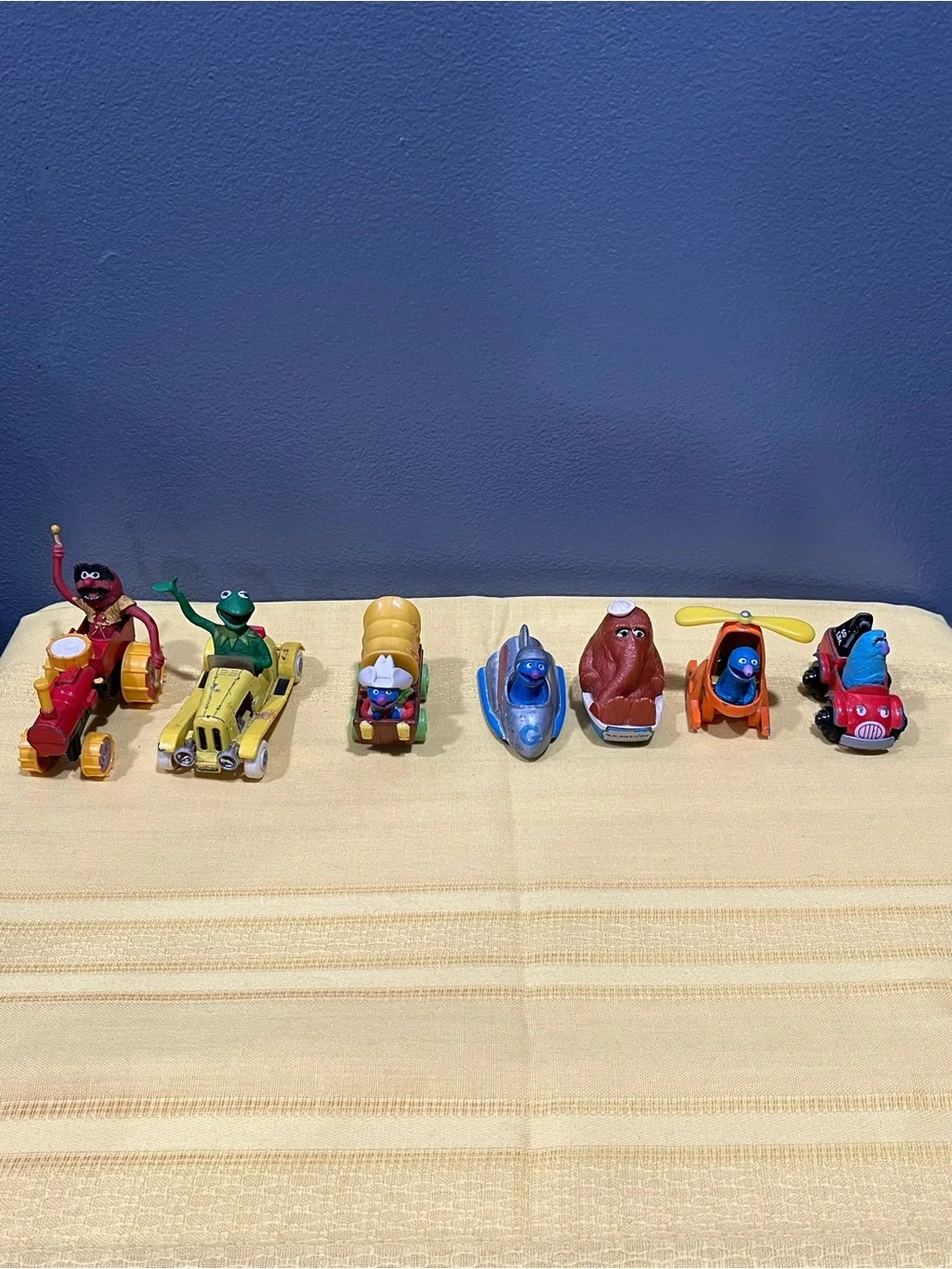 Vtg Jim Henson Muppets Die Cast Toy Vehicle Lot (7) 1979-1987